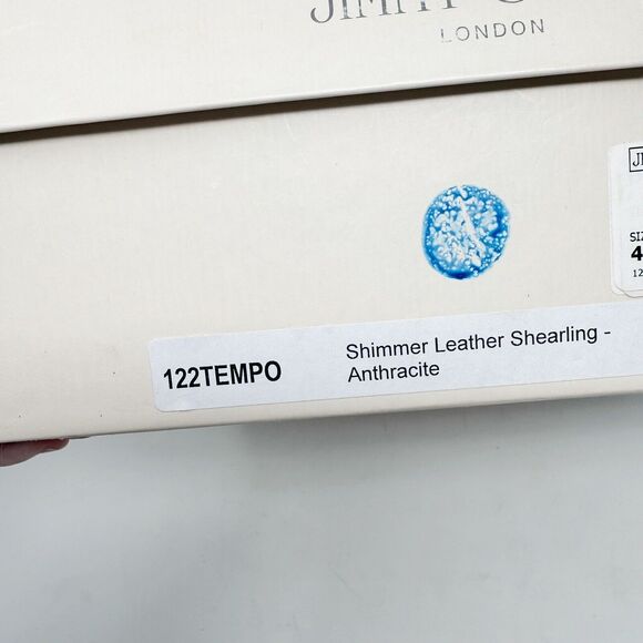 Jimmy Choo Tempo Bootie EU 40 Brown Shimmer Suede Shearling Fur Lined Heels - Picture 13 of 13